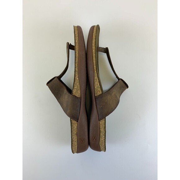 Keen Ana Cortez Flip Flop Brown Leather Thong Sandal Slip On 1019245 Womens 10.5 - Picture 8 of 10